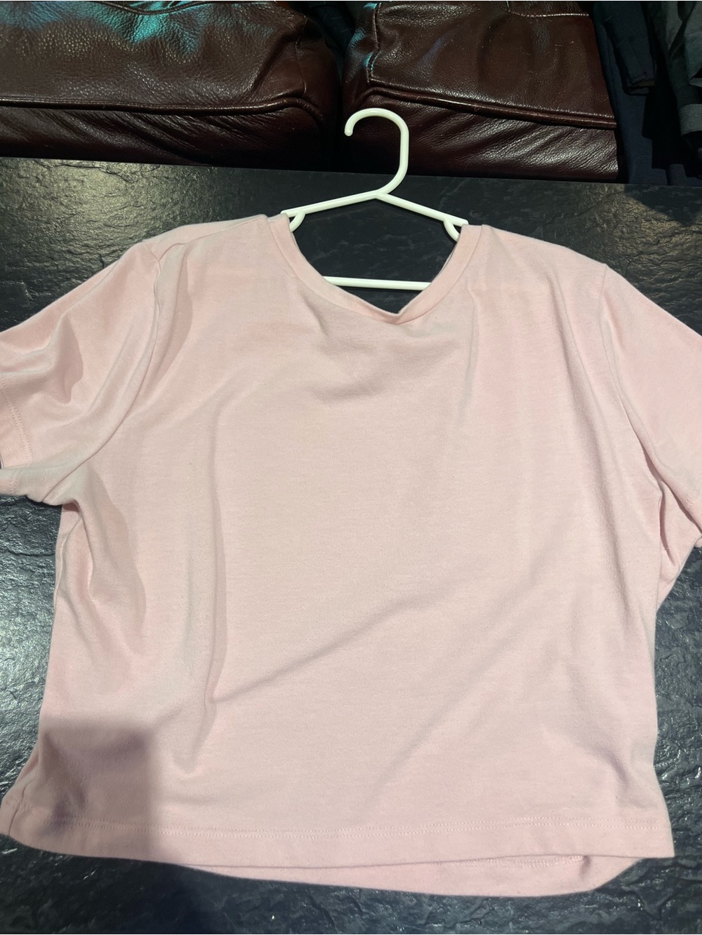 wild fable Light Pink Short Sleeve Crop Top